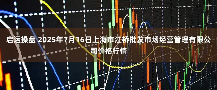 启运操盘 2025年7月16日上海市江桥批发市场经营管理有限公司价格行情